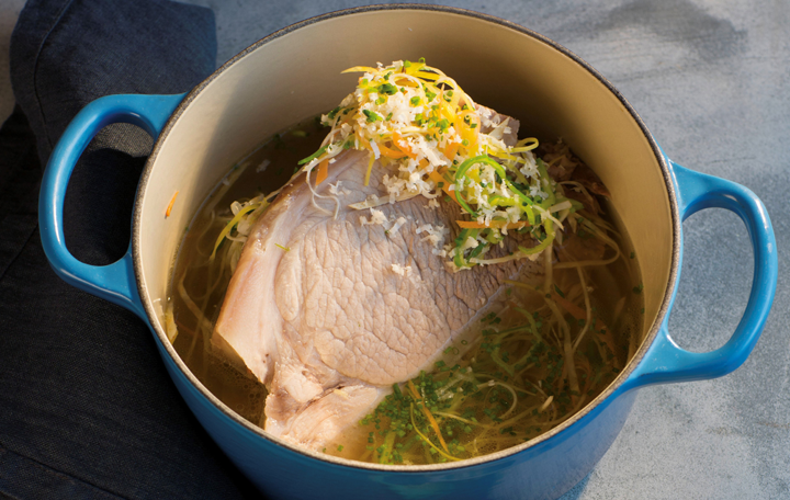Wurzelfleisch mit Kümmelerdäpfel