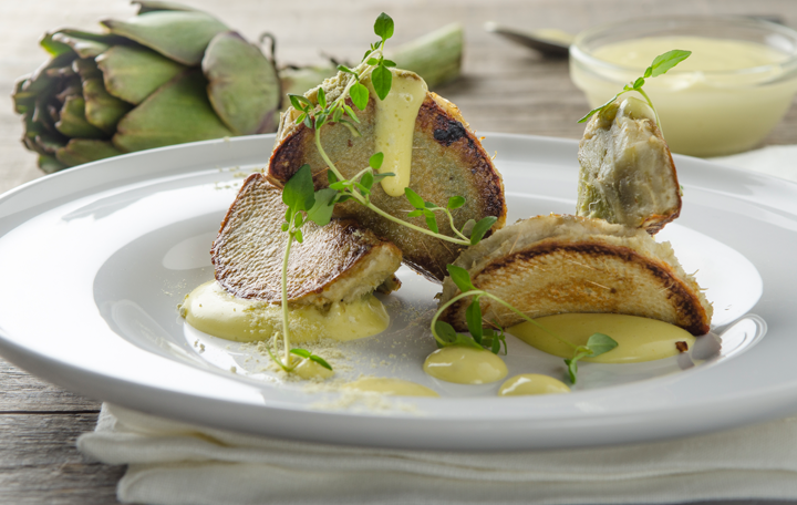 Gegrillte Artischocke mit Wasabi-Mayonnaise