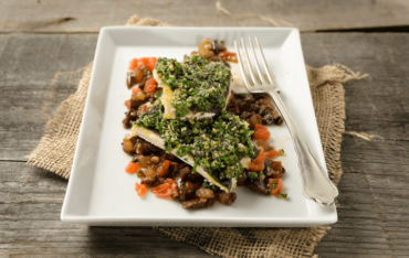 Gebratener Saibling in Kräuterkruste