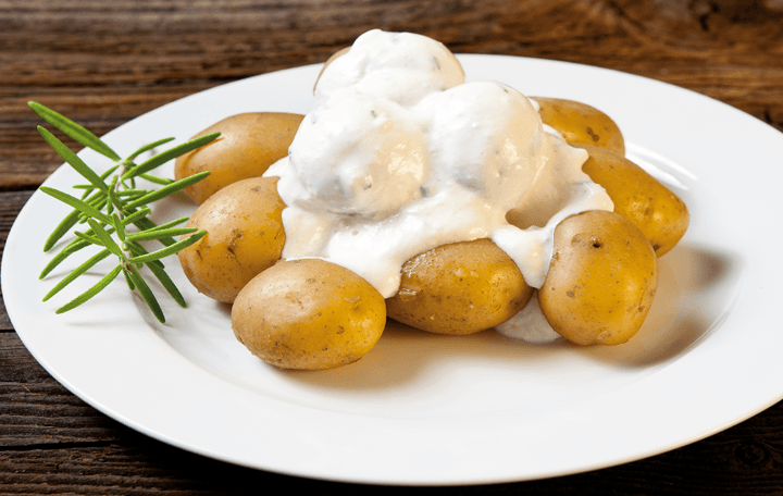 Waldviertler Erdäpfel mit Kräuterrahm