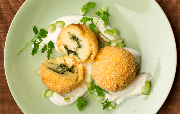 Polentaknöderl mit Kerbelfülle