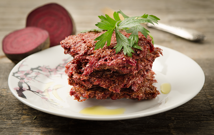 Rote Rüben-Dinkelkleie-Puffer