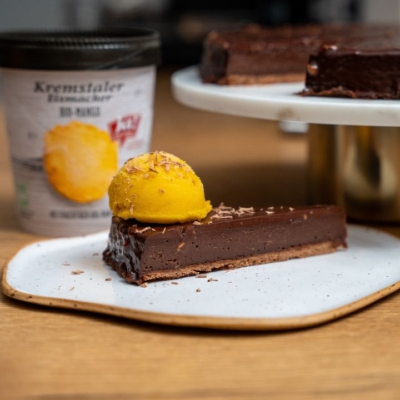 Schokoladentarte mit Mango Eis Marcel Drabits Rezept