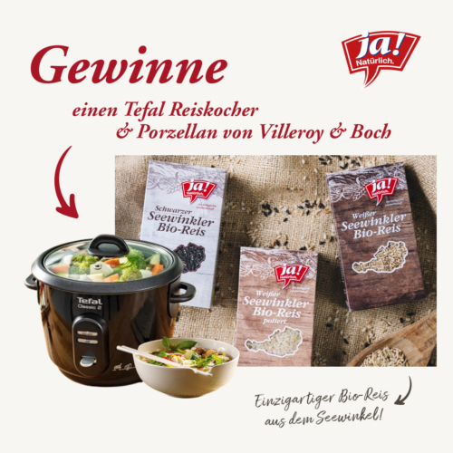 Gewinne einen Tefal Reiskocher und Prozellan von Villeroy & Boch.