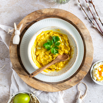 Mohnbrot mit Ei Curry Hummus Simone Kemptner