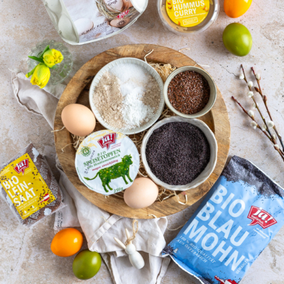 Mohnbrot mit Ei Curry Hummus Simone Kemptner