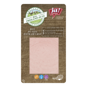 Bio-Freiland Putenextrawurst in Scheiben