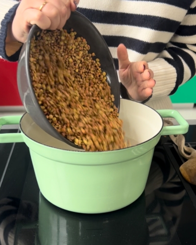 Karma Food Rezept Linsen Rhabarber Dal