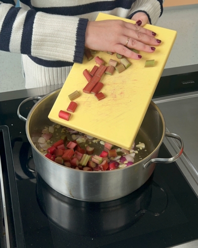 Karma Food Rezept Linsen Rhabarber Dal