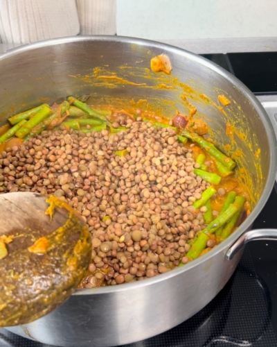 Karma Food Rezept Linsen Rhabarber Dal