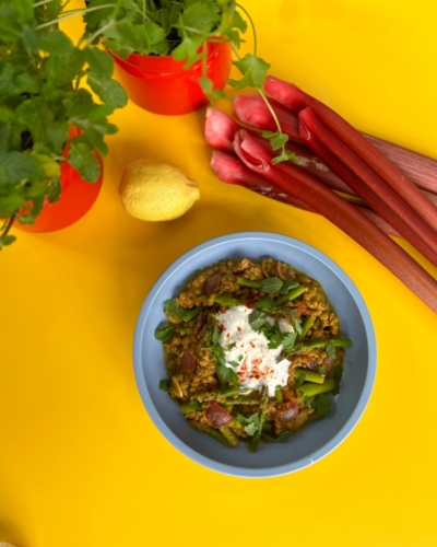 Karma Food Rezept Linsen Rhabarber Dal