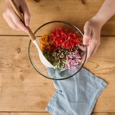 Mini-Krainer Rezept Step 3 - Ja! Natürlich, alles vermengen