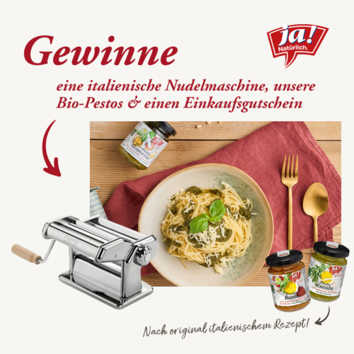 Pesto & Pasta - ein unschlagbares Duo Gewinnspiel von Ja! Natürlich