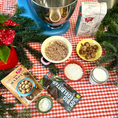 Vegane Maroni-Schokoladen-Cookies Rezept Step 1 - Ja! Natürlich