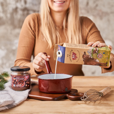 Lebkuchen-Nougat-Likör Rezept Step 1 - Ja! Natürlich