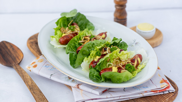 Skinny Hot Dogs mit selbstgemachter Mayonnaise