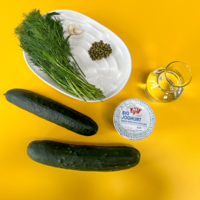 Bio-Kaltschale mit Ja! Natürlich Bio-Feldgurke