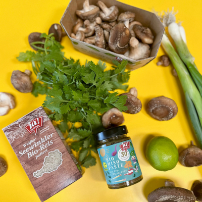 Bio-Kürbiskernmiso von Ja! Natürlich Marinierte Shiitake Pilze