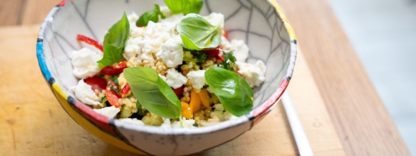 Hirsesalat mit Physalis & Sommergemüse