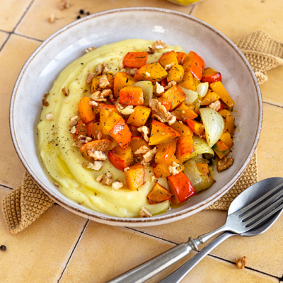 Bio-Kartoffelpüree mit Bio-Walnussöl von Ja! Natürlich