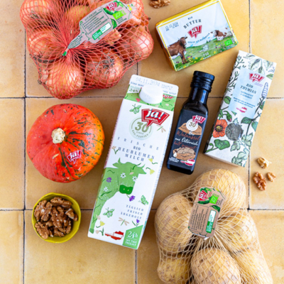 Bio-Kartoffelpüree mit Bio-Walnussöl von Ja! Natürlich