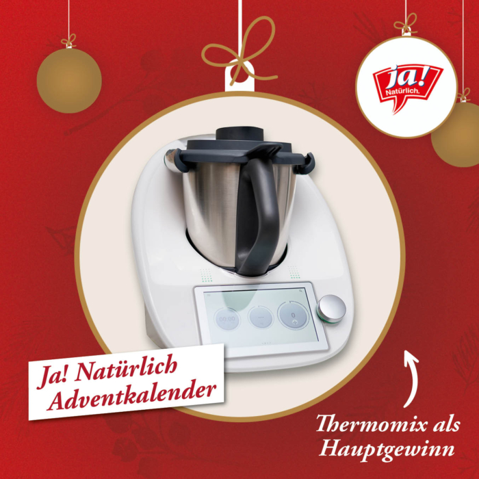 Ja! Natürlich Adventkalender 2024 mit Thermomix als Hauptgewinn.