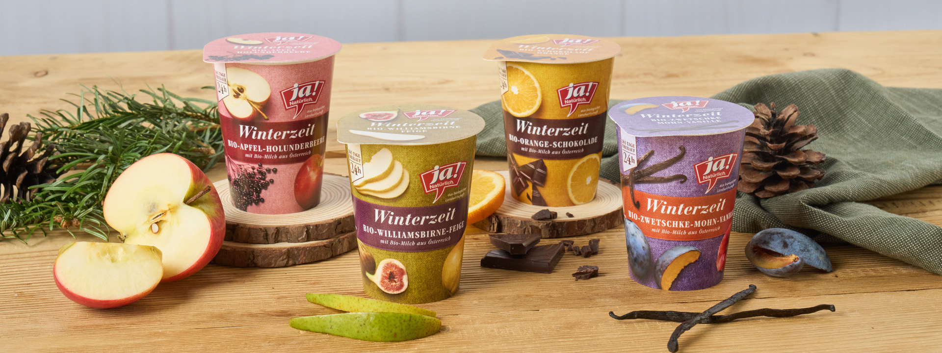 Winterzeitjoghurts von Ja! Natürlich