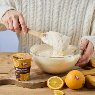 Orangen-Topfen-Torte mit den Bio-Winterzeit Joghurts von Ja! Natürlich