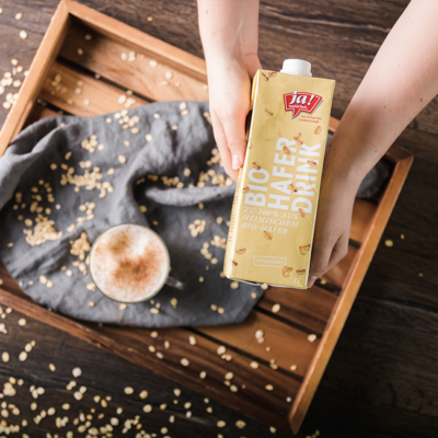 Haferdrink -Milchschaumalternativen von Ja! Natürlich