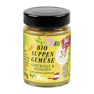 Bio-Suppengemüse im Glas