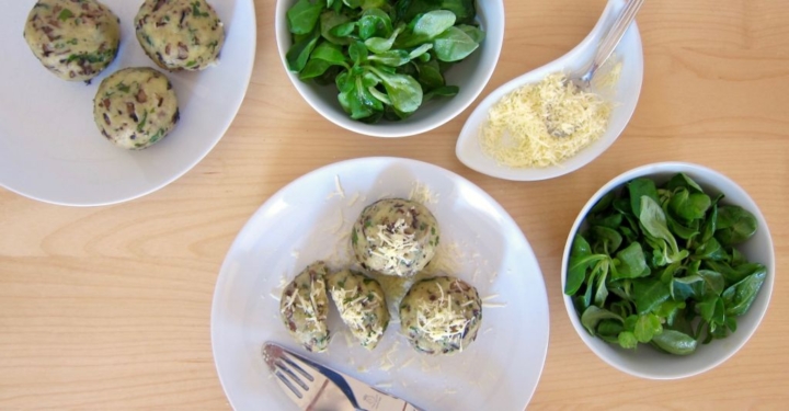 Champignon-Käse-Knödel