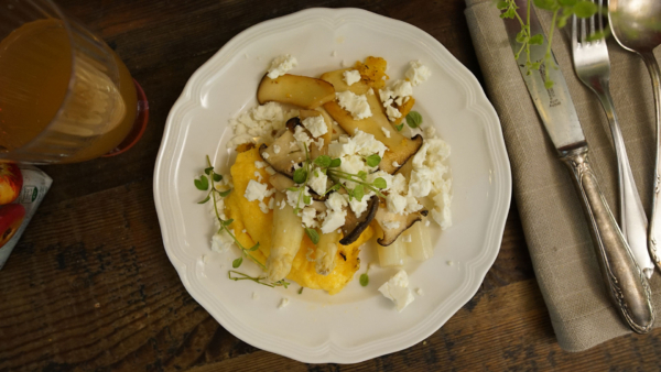 Aus der Frühstückspension: Spargel-Polenta