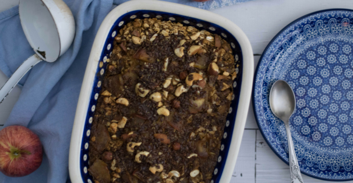 Baked Oatmeals mit Äpfel und Cashewcream