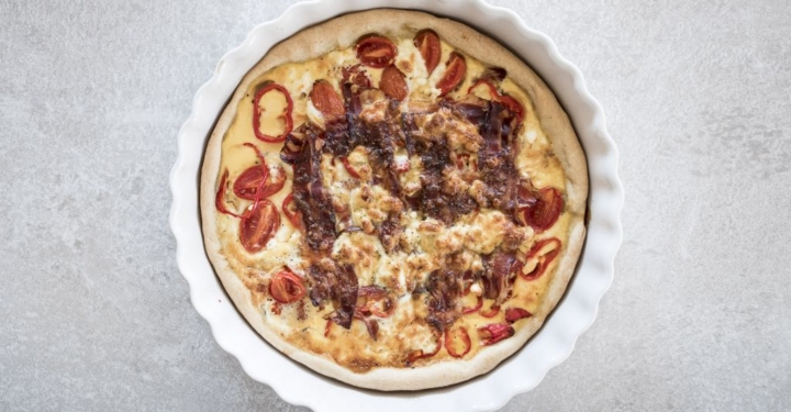 Französische Quiche mit Bauchspeck