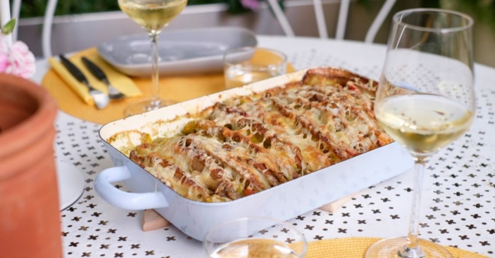 Gemüse-Brot-Auflauf mit Paradeiser-Raritäten