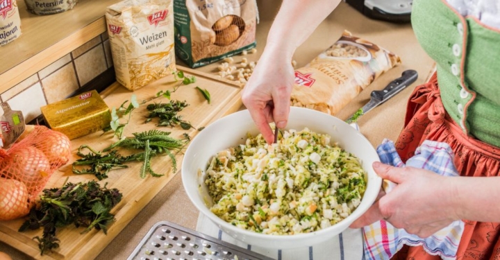 Grünzeug-Knöderl mit Giersch