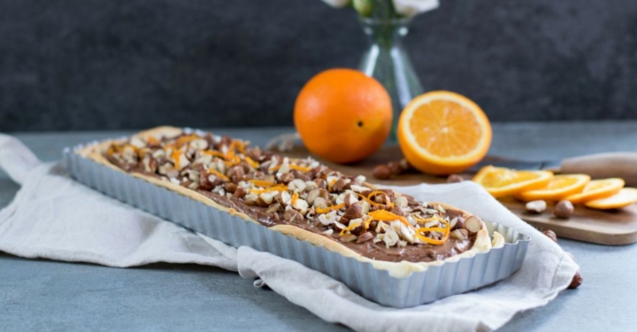 Haselnuss-Frischkäse-Tarte