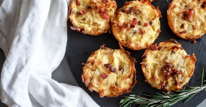 Hashbrown-Muffins mit Speck