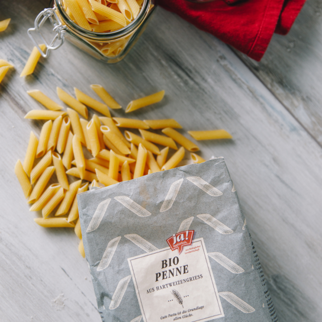 Ja! Natürlich Bio-Penne.