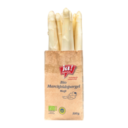 weißer Bio-Spargel