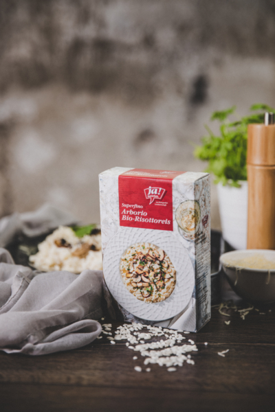 Ja! Natürlich Superfino Arborio Bio-Risottoreis.