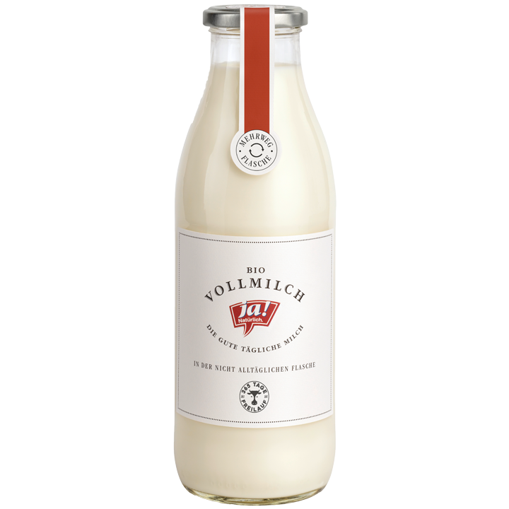 Bio Milch In Der Mehrweg Glasflasche Ja Naturlich