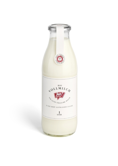 Ja! Natürlich Vollmilch in der Mehrweg-Glasflasche