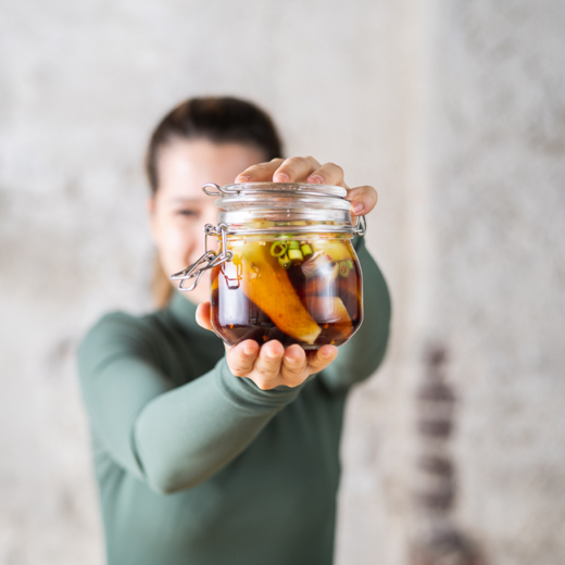 fermentierte Birnen süß-sauer