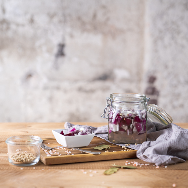 Fermentierter roter Zwiebel
