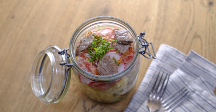 Rindfleischsalat mit Spirelli & Gemüse