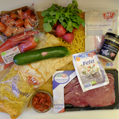 Alle im Rezept genannten Zutaten.