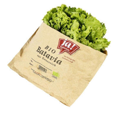 Ja! Natürlich Bio-Batavia Salat in Papierverpackung