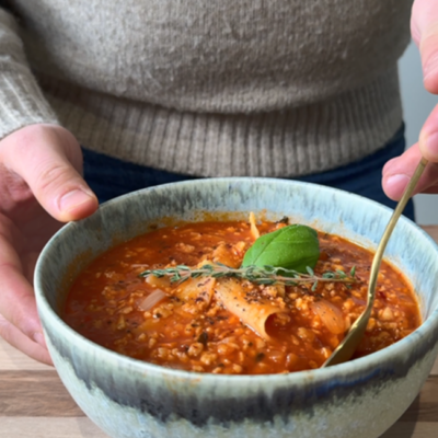 Vegane Lasagnensuppe von Ja! Natürlich