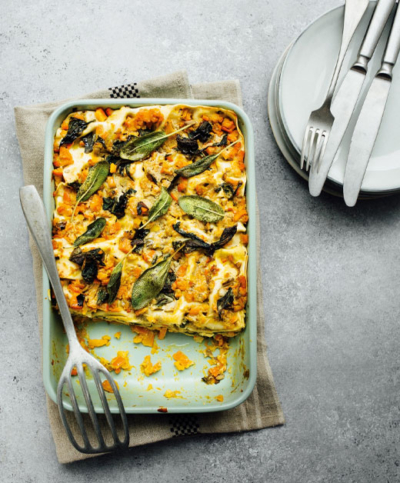 Ernährung im Einklang mit dem Zyklus, Kürbis-Mangold Lasagne - Ja! Natürlich